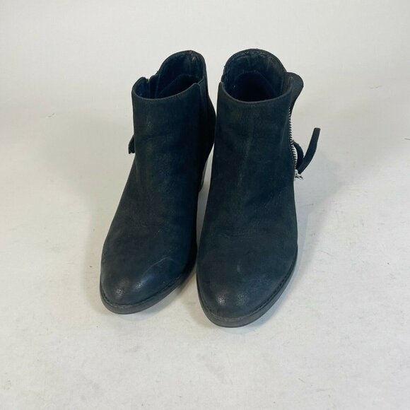 Vionic Womens Upright Sterling Ankle Boots Heels Black Sz 8 Leather Tasseled Zip - Picture 6 of 10